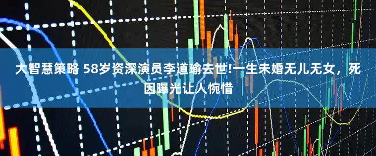 大智慧策略 58岁资深演员李道瑜去世!一生未婚无儿无女,死因曝光让人惋惜